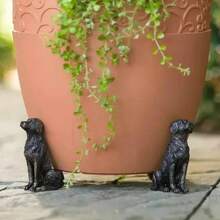 3Pcs Flower Pot Feet Stand Plant Pots Risers Pad Out Animal Shape Cat Dog Rabbit - Multicolor - View 2
