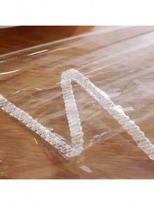 1 Piece Rectangular Vinyl Tablecloth With Hemmed Edges, Heat Resistant, Easy To Clean, Scratch-Resistant, Suitable For Home Dining, Hotels, Restaurants, And Banquet Tables - White - View 3