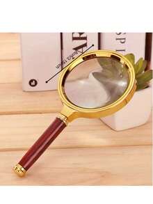 1pc 50X High Definition Handheld Magnifying Glass, Suitable For Reading, Science Experiments, Fire Starting With Sunlight, And Jewelry/Insect/Plant Observation - Multicolor - View 4