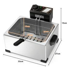 Mera House Freidora, gran capacidad de 5L, 1700W de potencia para calentamiento rápido. Incluye control termostático, tapa con ventana visual y canasta de acero inoxidable. Ideal para preparar totopos, pollo frito y papas,freidora de aceite para cocina,freidora de aire - Tipo de Enchufe A USA (110-127V) - Ver 3