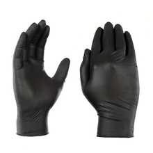 Nitrile Disposable Gloves-Latex Free, Non Rubber Gloves For Cleaning, Cooking, Food Prepping (Black/6 Mil/100-Ct Box) Christmas Ready Home Cleaning Kitchen Cleaning Party Cleaning - Multicolor - View 4