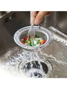 Premium Stainless Steel Kitchen Sink Strainer - Durable Mesh Drain Basket For Efficient Waste Disposal, Easy Clean & Anti-Corrosion - Perfect For Home & Commercial Use - Silver - View 3