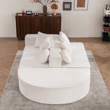 Fully Compressed Boneless Sofa, Living Room/Bedroom With Segmented Cloud Sofa, Modern Modular Sofa, No Assembly Required, Comfortable, Skin-Friendly Chenille Fabric