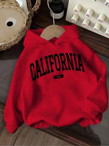 Sudaderas femeninas cómodas para el invierno sudaderas de manga larga sudaderas suaves y de moda con hermosos patrones de la Virgen María rodeadas de rosas, muy adecuadas para mostrar tu fe y estilo contemporáneo - Texto negro en rojo - Ver 1