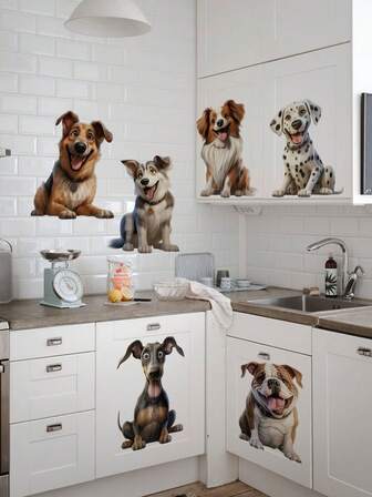 1 pieza/2 piezas - Calcomanías de pared de PVC removibles - [Gatos, Cachorros] Pegatinas de pared autoadhesivas e impermeables para decoración del hogar, decoración de habitaciones, decoración de paredes y cocina - Fácil de aplicar, ideal para sala de estar, dormitorio u oficina