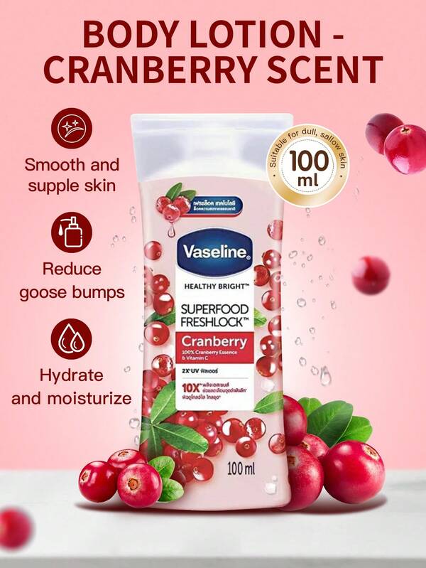 Vaseline 100ml Vaseline Super Food Body Lotion, Cranberry Scent