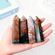 Kristall-Heilung polierter Kristall-Turm Ozean Jaspis Spitze zur Dekoration - Verschiedenfarbig - Übersicht 5