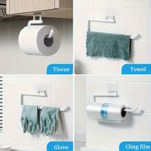 1pc,Under-Cabinet Tissue Holder Dispenser (No-Drill) For Kitchen And Bathroom, Door-Hanging Tissue Rack With User-Friendly Design. - Multicolor - View 6