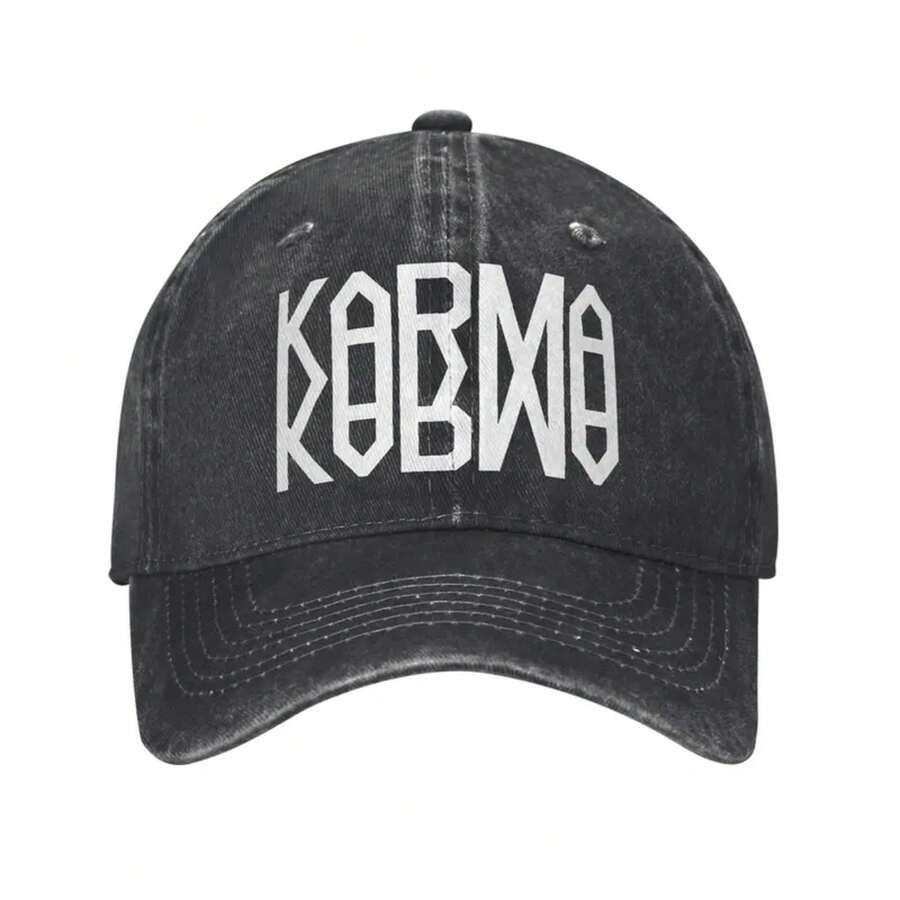 KPOP The 4th Album KARMA  Merch Baseball Cap Men Women Fashion  Hats Cap Adjustable Casquette Dad Hat - Grey - View 1