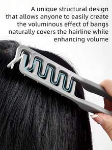 Grzebień nadający objętość z szerokimi zębami – dla mężczyzn, puszysta tekstura, tworzywo ABS, antypoślizgowa, teksturowana rączka, odpowiedni do wszystkich rodzajów włosów, niezbędny w domu, do szkoły, w podróży, damski dodatek do stylizacji włosów, grzebień nadający objętość z szerokimi zębami, grzebień do rozczesywania, akcesorium fryzjerskie, suszarka do włosów - Wielokolorowe - Zobacz 2