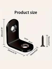 30pcs Corner Brackets With Screws Set, 10pcs Corner Brackets And 20pcs Screws, Suitable For Wooden Furniture, Chairs, Drawers, Cabinets, Indoor And Outdoor Decoration, Wardrobe, Bathroom Installation Tools - Multicolor - View 5