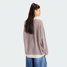 Adidas Originals Unisex ORIGINALS HOLIDAY PACK KNIT SWEATSHIRT, Casual Holiday Loose Fit Crew Neck Knit Sweater KQ6292 - Brown - View 2