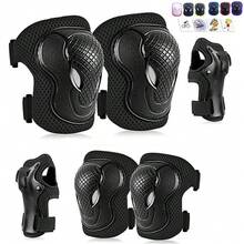 6pcs/Set Knee Pads, Elbow Pads, Wrist Guards Protective Gear Set For Teenagers/Adults, Suitable For Roller Skating, Skateboarding, Cycling, Scooter And Other Sports - Multicolor - View 2