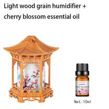 迷你中式加湿器带夜灯 - USB便携式冷/干雾加湿器，传统宝塔/乌龟造型，ABS材质，静音运行，适用于家庭、办公室、汽车 - 理想的礼品之选（USB接口，卧室加湿器）