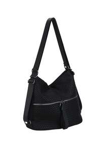 Large Capacity Nylon Mesh Splicing Shoulder Bag Ladies' Fashion Y2K Hot Girl Street Tote Bag Retro Removable Shoulder Strap Ladies' Wallet Suitable For Daily Use Is Holiday Gift