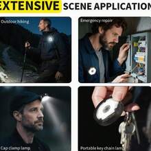 1 قطعة إضاءة خلفية للحقيبة الظهر بتقنية LED، إشارة تحذير للخارج، ضوء وامض دائري على سلسلة الرقبة، متعدد الألوان، تعمل بالبطارية، مناسبة للجري ليلاً والدراجات والتخييم وإضاءة طوق الحيوانات الأليفة - حقيبة مفاتيح مضيئة - مشاهدة 7