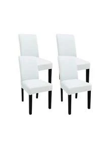 1/4/6pcs Solid Color Milk Silk Chair Covers, High Elastic Dust-Proof And Stain-Resistant, Suitable For All Seasons, Living Room, Hotel, Restaurant, Kitchen, Home Decor - White - View 7