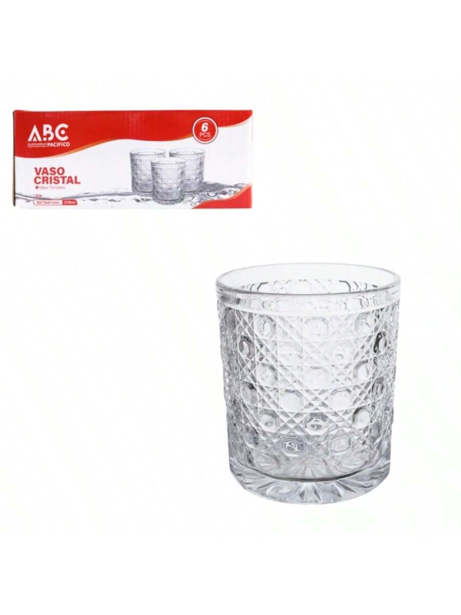 Vasos de vidrio de 310 ml, 6 unidades