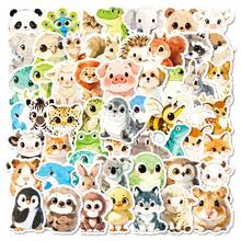56 Peças Adesivos de Animais Doodle em Aquarela Cartoon, Adesivos Personalizados Coloridos e Fofos, Não Repetitivos, Adequados para Capas de Telefone, Scrapbooking, Garrafas de Água, Skates, Laptops, Suprimentos de Escritório, Decoração de Carros, Planejadores, Bagagem, Recompensas de Sala de Aula, Interação Pais-Filhos, Presentes de Aniversário, Selos de Lancheira - Multicolorido - Visão 1