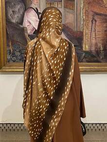 1 chiếc khăn voan chiffon in hình hươu phong cách bohemian dành cho nữ, kiểu dáng thường ngày, thích hợp cho mùa thu. - 01-Sika Deer - Xem 5