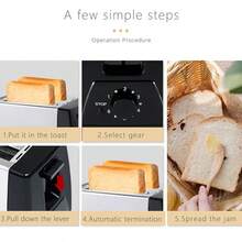 SOKANY 016S Household Toaster, Fully Automatic Double-Slice Toaster, High Power, 6 Heating Levels, Adjustable Temperature, Fast Toasting, Stainless Steel Material, And Reliable, Suitable For Home Toaster, Breakfast Maker, Toast Maker