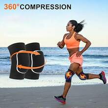 1 Pair Volleyball Knee Pads, Soft & Breathable, Unisex, Knee Protection For Volleyball, Soccer, Dance, Yoga, Tennis, Running, Cycling, Fitness, Climbing And Other Sports - Multicolor - View 4