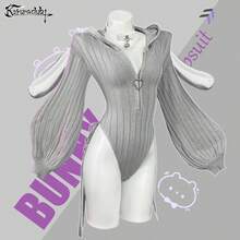 Cosplay Sexy Bunny Outfit Cosplay Lingerie For Women Animal Costumes Bunny Bodysuit - 白色 - 查看 10
