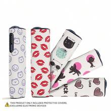 Capa Protetora Para Iqos Iluma I On E / Ilma I (1 Peça), Feita De Pu E Pc De Alta Qualidade, Durável E Eficaz Na Prevenção De Arranhões E Danos Por Impacto. Design Ergonômico Com Encaixe Perfeito De 360 Graus, Pegada Confortável E Estampas Fofas Como Rosto Sorridente, Coração, Lábios E Gato. Acessório Ideal Para Fumantes E Uma Ótima Opção De Presente Para Homens E Mulheres. - Multicolorido - Ver 7