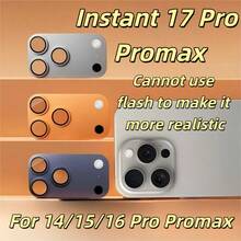 Phim ống kính chuyển đổi tức thì tương thích với Apple 14/15/16 Pro/Promax, phù hợp với 17 Pro/Promax, đèn flash được bịt kín, không thể sử dụng đèn flash, chân thực hơn, chuyển đổi điện thoại hoàn chỉnh trong vài giây, chuyển đổi liền mạch, ứng dụng nhanh chóng, cắt chính xác - Màu xanh lam - Xem 3