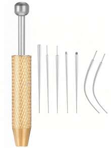 Piercing Cone Ball Clamp Tool, For Jewelry Replacement - Flat Base Earring Piercing Gun, Ear Nose Lip Piercing Kit - Steel - View 18