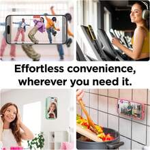 硅胶吸盘支架套装，1个硅胶纯色磁性吸盘手机支架，适用于Magsafe免提自拍支架，直播情人节礼物 - 彩色 - 查看 2