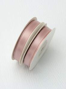 1 Roll 20 Yards Mother's Day Valentine's Day Wedding Ribbon For Cake Gift Wrapping Satin Ribbon Bows With White Flower For Bouquet Package Party Atmosphere Decoration Colorful Ribbon - Bean Paste Color - View 6