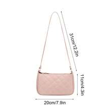 Bolso de hombro mini de mujer con diseño de rombos bordado, bolso de mano de alta gama con diseño de nicho francés y versátil - Multicolor - Ver 3