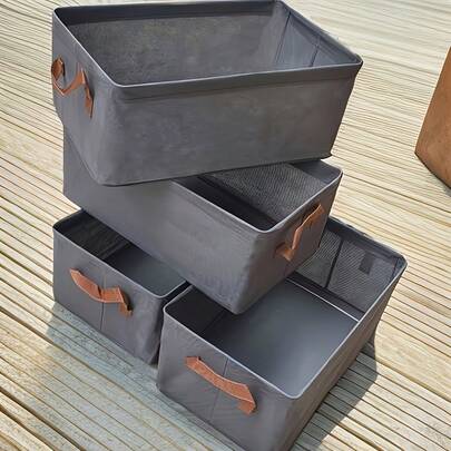 Cationic Fabric Storage Box, Steel Frame Fabric Storage Box, Foldable Storage Box, Suitable For Underwear Storage