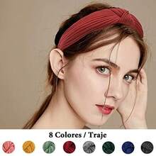 Headbands - Black, Light Gray, Pink, Wine Red, Dark Green, Light Green, Navy Blue, Yellow - View 2