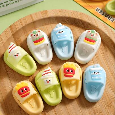 2 Packs Slipper Erasers - Premium Cartoon Novelty Erasers For School & Office | No-Residue, Flexible & Portable - Perfect For Studying, Drawing, Parties & Gifts (Easter/Christmas/Halloween Must-Have)