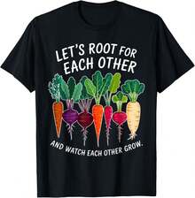 Lasst uns einander unterstützen Süßes Garten-Gemüsegarten T-Shirt Damen T-Shirt Grafik-T-Shirts Crop Tops Outfits Tops T-Shirt - Schwarz - Übersicht 2