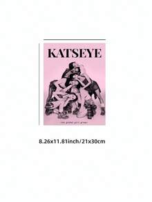 1幅无框粉色女团KATSEYE海报，Kpop墙面艺术音乐粉丝装饰帆布画，适用于卧室、宿舍、客厅等房间装饰，个性海报，房间装饰，卧室墙面装饰画，Katseye海报，粉色Kpop艺术女团装饰 - 彩色 - 查看 13
