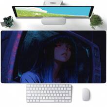 1 miếng lót chuột chơi game Anime Cool Girl, miếng lót chuột đế cao su chống trượt cỡ lớn, miếng lót chuột bàn phím, miếng lót bàn có viền khâu cho bàn làm việc tại nhà văn phòng - Nhiều màu - Xem 10