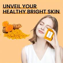 4pcs Turmeric Facial Cleansing Set, Including 30 Facial Wipes, 1/3/5 Pieces Of Handmade Turmeric Kojic Acid Soap, And 1 Bottle Of Turmeric And Damascus Rose Facial Cleansing Mousse. It Provides Deep Cleansing And Moisturizing, Contains A Large Amount Of Curcumin, Vitamin E, And Rose Essence, And Is Suitable For The Face And Body With A Natural And Mild Formula. - 黃色 - 查看 5