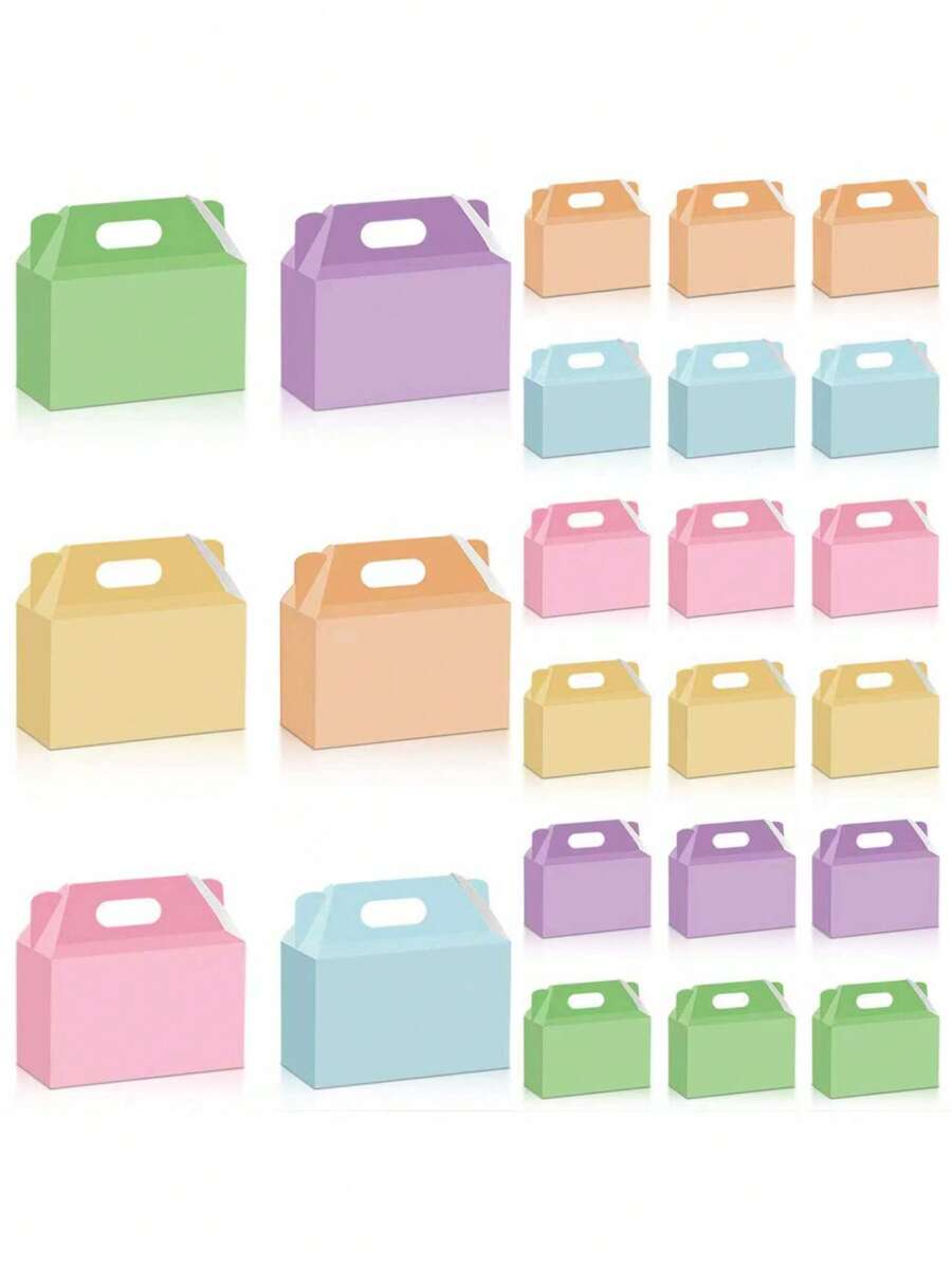 5-Piece Colorful Gift Box, Available In Multiple Colors, Suitable For Bridesmaid Invitations, Weddings, Birthday Gifts, Baby Showers And Other Parties, Valentine's Day Gifts, Valentine's Day Wrapping, Birthday Gifts, DIY Projects, Beauty Storage Boxes, Graduation Gift Wrapping, Wedding Party Decoration Boxes. Available In Purple, Pink, Blue, And Orange. - Multicolor - View 1