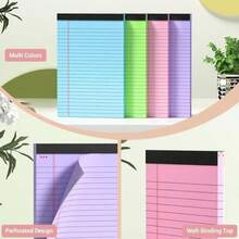 Legal Pads 5x8 Colored Note Pads, 4 Pack College Ruled Notepads 5x8 Lined Paper, Colored Notebook Paper Writing Pads 30 Sheets Per Colored Paper Small Legal Pads 5x8 For Home Office School Supplies - ColorB - 查看 4