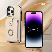 Suitable For IPhone 16 Phone Case, With Lanyard, 360 ° Rotating Ring Bracket, RFID Blocking Shockproof Protective Cover, Portable For Outdoor Use - Black - View 6