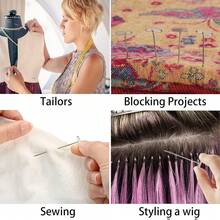 100pcs T-Shaped Hair Clips, Silver Color, 38mm Length, For Fixing Wigs, Styling Tool, Suitable For Wig Display, Braiding Hairstyles, With Gift Box - White - View 6