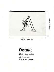 2pcs/Set Canvas Tote Bags, Printed With 26 Black Letters, Customizable, Suitable As Gift Bags For Weddings, Birthdays, Beaches, Vacations, Backpacks, And More, Great Gifts For Women, Moms, Teachers, Friends, Bridesmaids, Students. Large Capacity Tote Bags, Simple & Spacious, Portable Casual Storage Bags, Multi-Purpose Shopping Bags. - Multicolor - View 7