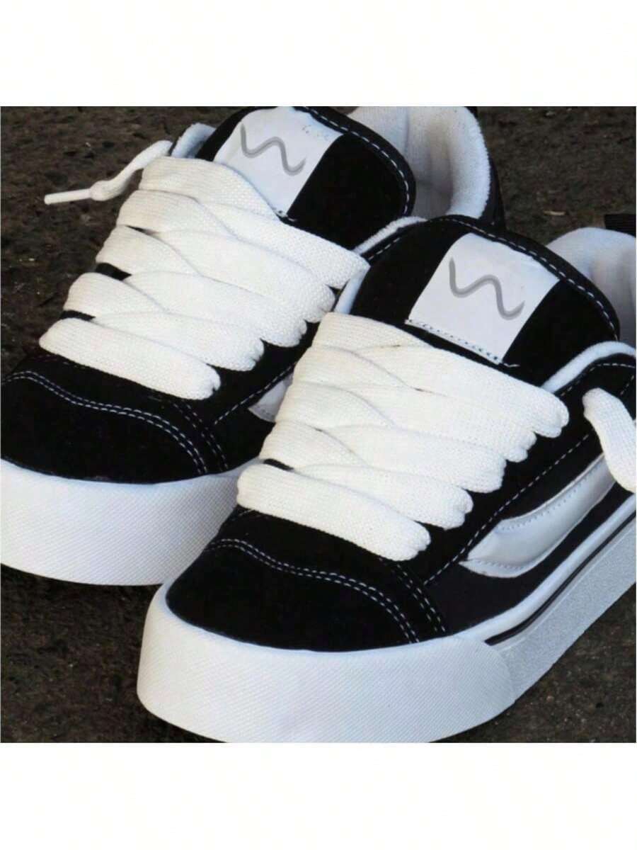KN Premium Old Men's Casual Sneakers With Flat Sole, Skater/University Style Y2K - KN* - 查看 1