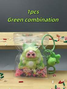 1pc Collectible Rabbit Doll Series PVC Figurine Display Ornament Hanging Toy, Exquisite Keychain And Transparent Protective Bag With Glitter Combo Design, Portable, Ideal As New Year Limited Edition Gift - Multicolor - View 10