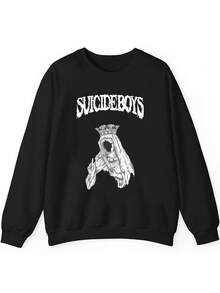 Suicideboy Phantom Hoodie – Dark Gothic Rap Sweatshirt, Alt Hip Hop Streetwear, Underground Horrorcore Inspired Black Hoodie_364_t1 - Black - View 1