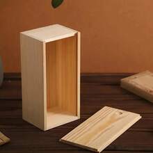Caja de pino extraíble con tapa deslizante, caja de madera, caja de almacenamiento de madera, cajón de registro, organizador de joyas de madera, estuche DIY - Albaricoque - Ver 7