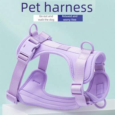 PVC Waterproof Dog Harness & Leash Set, Comfortable Chest Strap For Small Dogs